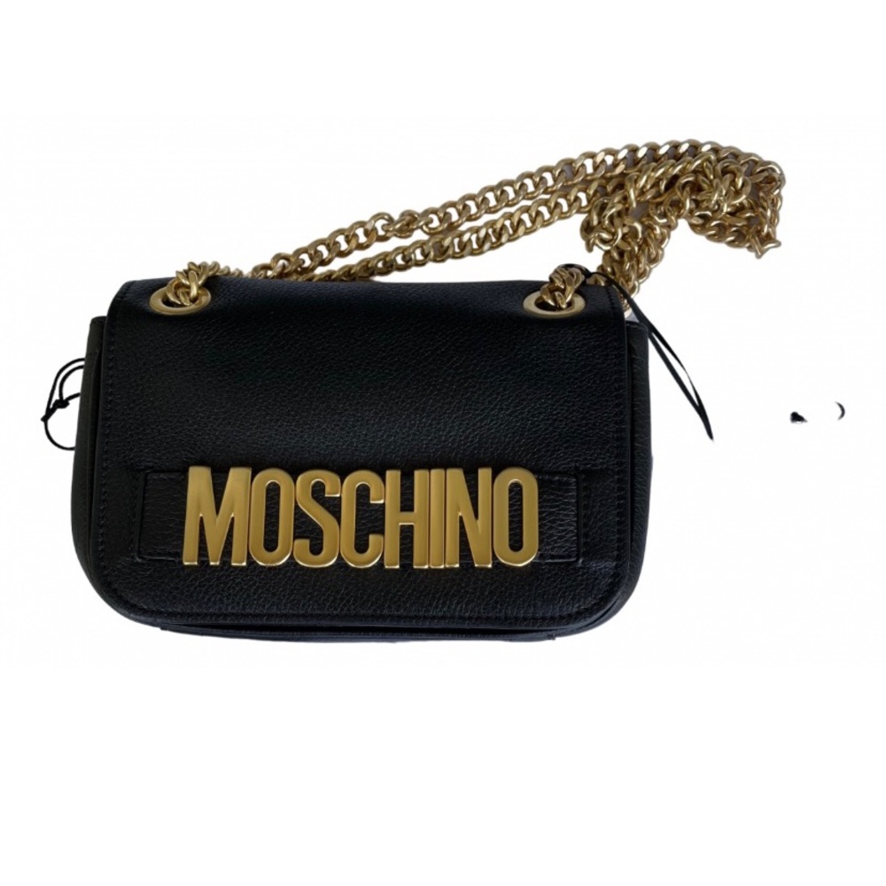Black lamb skin  Moschino purse